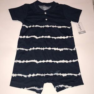 Carters One Piece Romper Blue Tye Die NWT 18 months